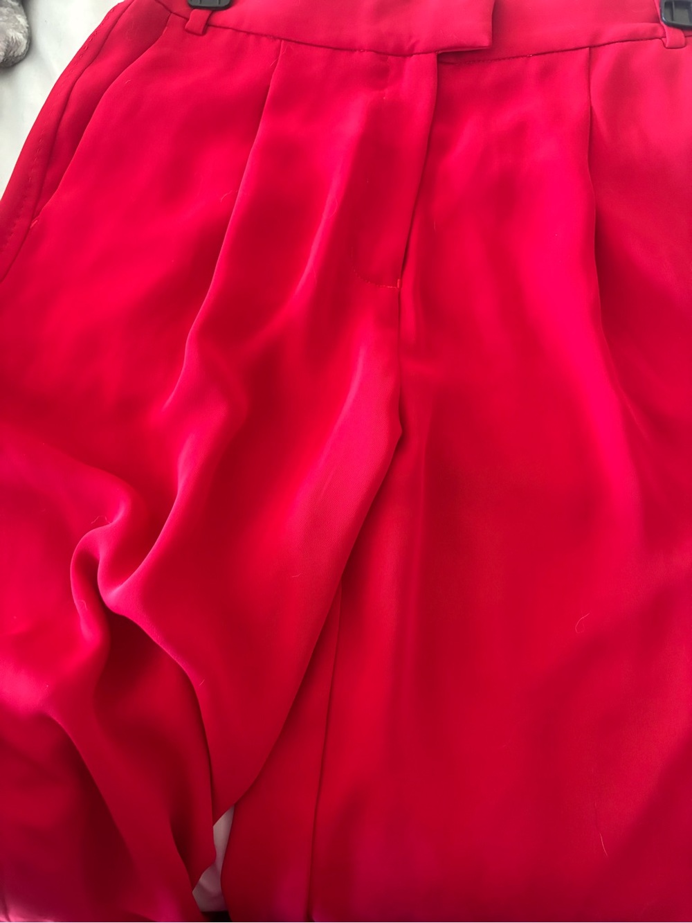 Babaton Red Wide Leg Trousers - Picture 4 of 5